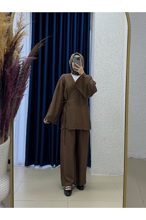 ست بالاتنه و پائین تنه حجاب رنگی زنانه اورسایز MİHRA STORE - کد 941005423