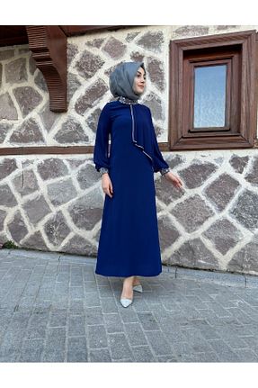 لباس حجاب سرمه ای زنانه رگولار sümeyra - کد 811146648
