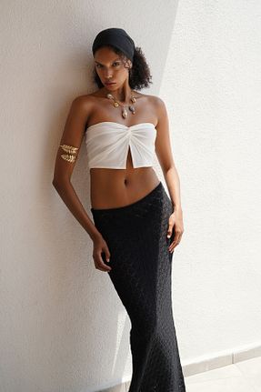 بلوز سفید زنانه ساده Black Fashion - کد 831374309