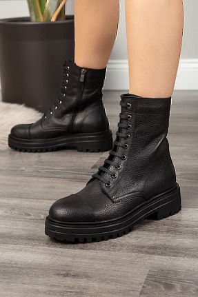 بوت / نیم بوت مشکی زنانه چرم مصنوعی Deery - کد 32959139