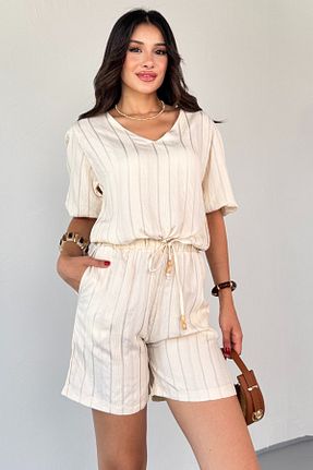 ست بالاتنه و پائین تنه بژ زنانه بافتنی Cappmoda - کد 931908289