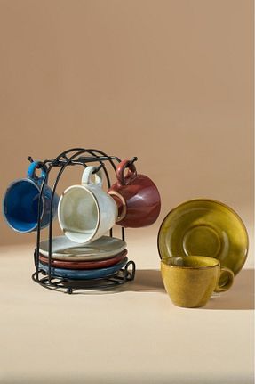فنجان قهوه رنگی 4 نفره Karaca - کد 896779573