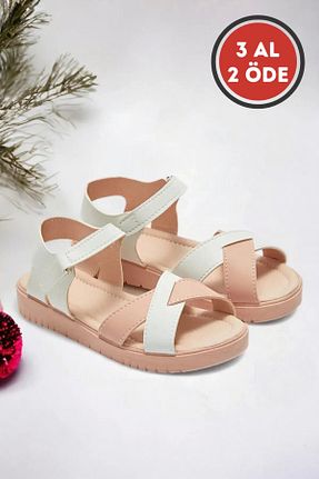 صندل سفید بچه گانه پاشنه تخت Ponchiq - کد 104226233