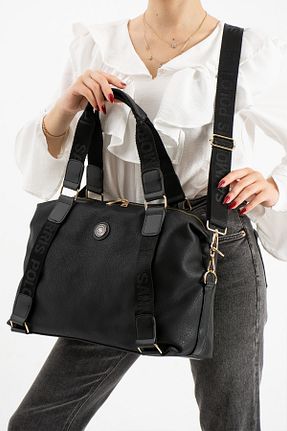 کیف دوشی مشکی زنانه چرم مصنوعی YOGII - کد 780621143