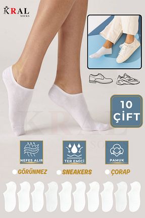 جوراب سفید زنانه پنبه ای KRAL SOCKS - کد 806285782