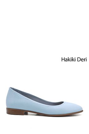 بابت آبی زنانه چرم خالص GÖNDERİ(R) - کد 92886388