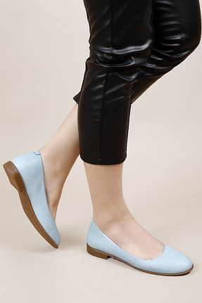 بابت آبی زنانه چرم خالص GÖNDERİ(R) - کد 92886388
