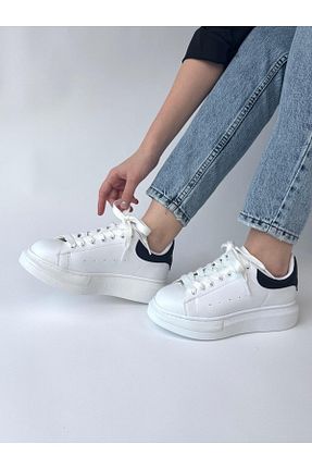 کفش اسنیکر سفید زنانه بند دار Cappmoda - کد 923077373