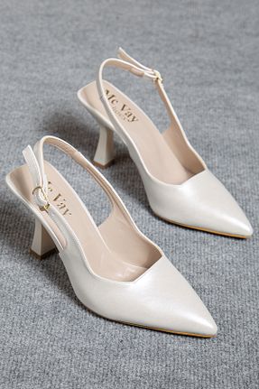 کفش استایلیتو سفید پاشنه نازک Mc vay Shoes - کد 898810300