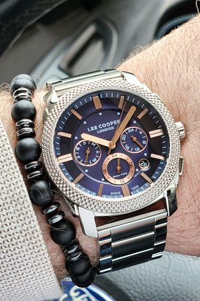 ساعت مچی سرمه ای مردانه 46 میلی متر Lee Cooper - کد 834447239