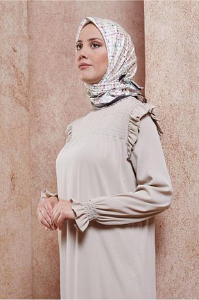 روسری بژ پلی استر Alvina - کد 835601460