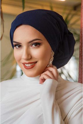 کلاه شنای حجاب سرمه ای زنانه Aişe Tesettür - کد 904114822