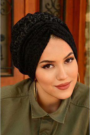 شال مشکی زنانه پنبه پلی استر Aişe Tesettür - کد 827236823