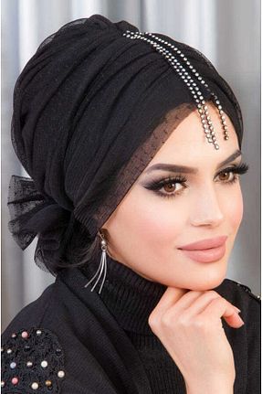 کلاه شنای حجاب مشکی زنانه Aişe Tesettür - کد 680416228