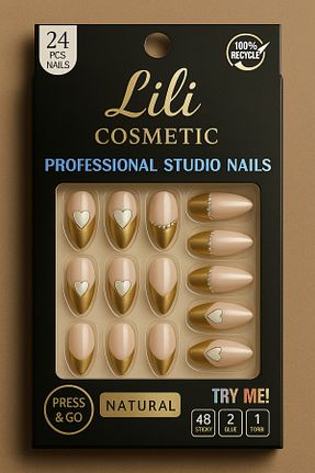 ناخن مصنوعی و اکسسوری صورتی Lili Cosmetic - کد 951502757