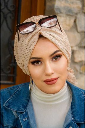 کلاه شنای حجاب نباتی زنانه Aişe Tesettür - کد 808025146