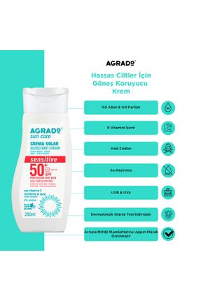 کرم ضد آفتاب بدن SPF 50 + Agrado - کد 944081561