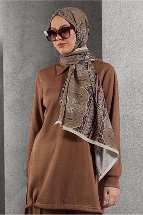 شال بژ زنانه پلی استر Alvina - کد 922278627