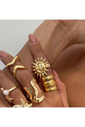 انگشتر استیل (فولاد) زرد زنانه استیل (فولاد) mos&more - کد 949620920