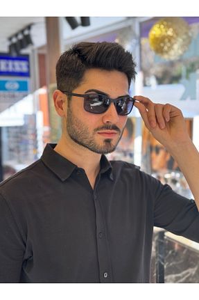 عینک آفتابی سرمه ای مردانه پلاریزه Optelli - کد 808470933