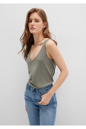 تیشرت سبز زنانه یقه هفت Mavi - کد 844016840