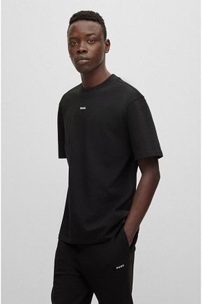 تیشرت مشکی مردانه یقه دوچرخه Hugo Boss - کد 742555360