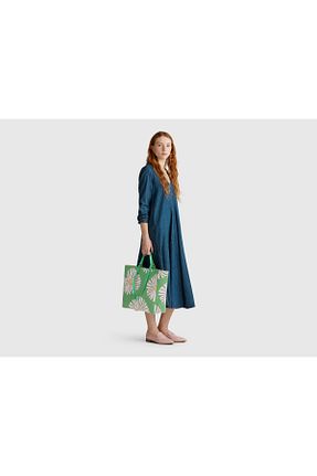 کیف دوشی سبز زنانه چرم مصنوعی United Colors of Benetton - کد 942133705