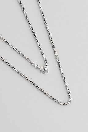 گردنبند استیل ( فولاد ) سفید مردانه نقره So Chic - کد 839211069