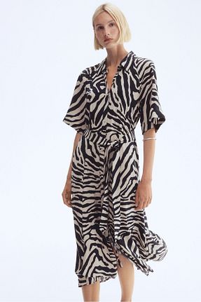 لباس سفید زنانه پنبه ای H&M - کد 947874570