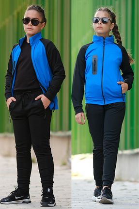 ست گرمکن آبی بچه گانه پاچه تنگ Zaziko Kids - کد 880566350