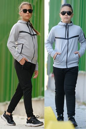ست گرمکن طوسی بچه گانه پاچه تنگ Zaziko Kids - کد 880566393