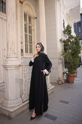 کلاه و ابایا مشکی زنانه پلی استر KADEEM - کد 904092445