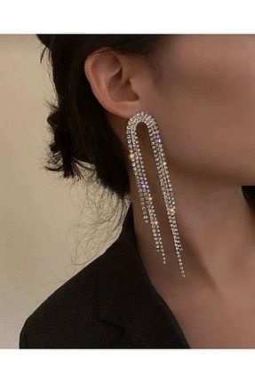 گوشواره جواهر متالیک سنگ طبیعی monalisatoka - کد 951685971