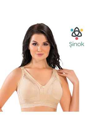 سوتین ورزشی بژ زنانه ساده Şinok Giyim Tekstil - کد 952518565