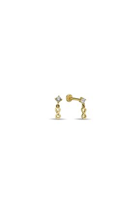 گوشواره غضروفی طلا زرد SESERA - کد 952569068