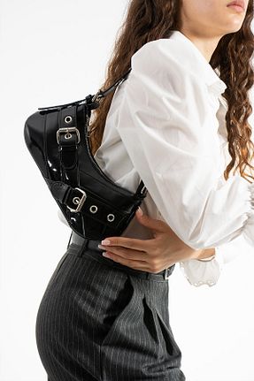 کیف دوشی مشکی زنانه چرم مصنوعی Kaya Bag - کد 952303817