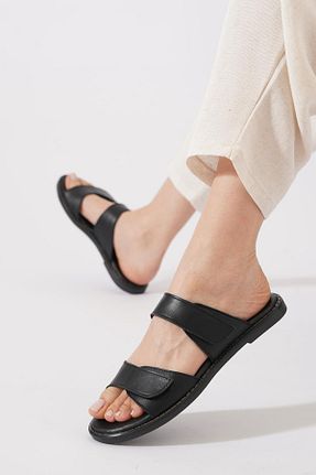 دمپائی خانگی رنگی زنانه چرم خالص Moda Pie - کد 952333001