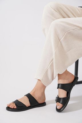 دمپائی خانگی رنگی زنانه چرم خالص Moda Pie - کد 952333001