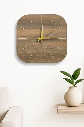 ساعت دیواری قهوه ای 39 x 43 Trend Kitchen - کد 952386752