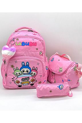 کیف مدرسه صورتی بچه گانه پارچه ای Çınka Bags - کد 952494809