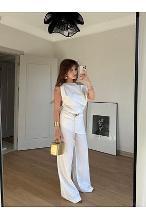 لباس سفید زنانه Comfort BAŞARAN - کد 953204217