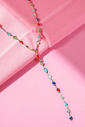 گردنبند استیل ( فولاد ) رنگی زنانه استیل ضد زنگ gökarm - کد 952573355