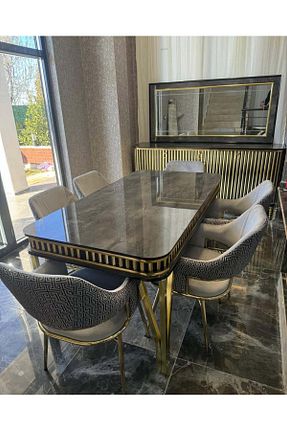میز ناهار خوری مشکی ثابت MASA - کد 952771446