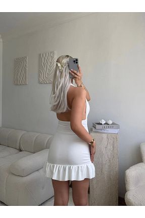 لباس سفید زنانه پلی استر Zora Butik - کد 952981426