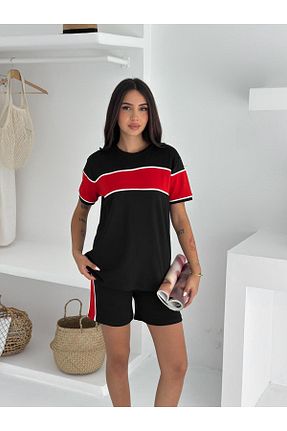ست بالاتنه و پائین تنه مشکی زنانه بافت sportiness - کد 953000910