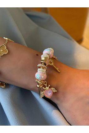 دستبند جواهر رنگی زنانه برنجی youngsem - کد 953691416