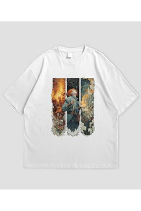 تیشرت سفید زنانه اورسایز SVART WEAR - کد 953668925