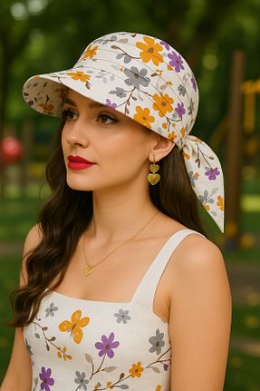کلاه زرد زنانه پنبه ای MYZİ STORE - کد 953424891