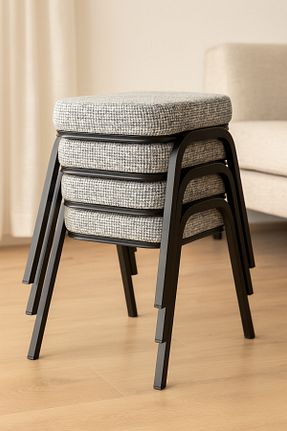 چهارپایه طوسی Ecowood - کد 953451671