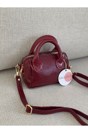 کیف دستی زرشکی زنانه ابعاد کوچک BAGLOVİS - کد 953469559